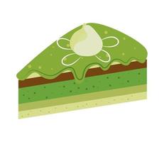 Matcha-Tee-Kuchen vektor