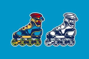 Inline-Skate-Vektor-Illustration-Cartoon-Stil vektor