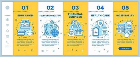 soziale dienste beim onboarding von mobilen webseiten vektorvorlage. reaktionsschnelle smartphone-website-schnittstellenidee mit linearen illustrationen. Webseiten-Walkthrough-Schrittbildschirme. Farbkonzept vektor