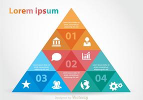 Bunte Pyramide-Diagramm vektor