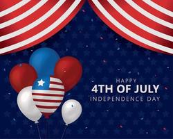 glad 4 juli självständighetsdag vektor
