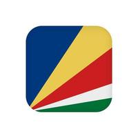 Seychellen-Flagge, offizielle Farben. Vektor-Illustration. vektor
