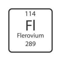 flerovium symbol. kemiskt element i det periodiska systemet. vektor illustration.