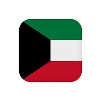 Kuwait-Flagge, offizielle Farben. Vektor-Illustration. vektor