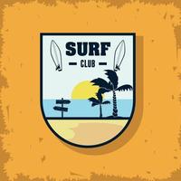 Surfsport-Schildrahmen vektor