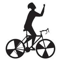 Profi-Radfahrer-Silhouette vektor