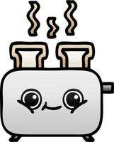 Farbverlauf schattierte Karikatur eines Toasters vektor