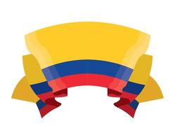 kolumbianische flagge gefaltet vektor