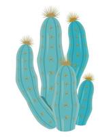 grön kaktus torr växt vektor