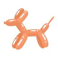 hund orange ballong luft vektor