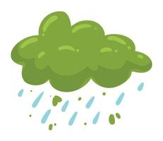 grüne wolke regnerisch vektor