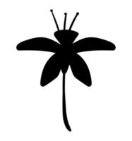Libelle schwarzer Silhouettenstil vektor