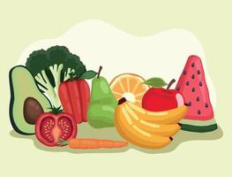 Früchte und Gemüse vektor