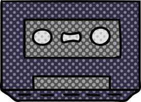 Cartoon-Doodle einer Retro-Kassette vektor