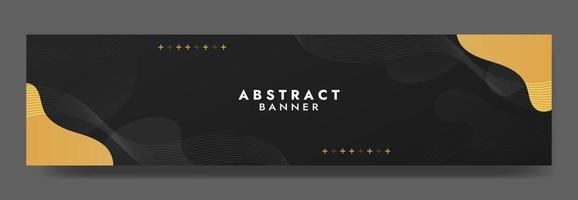 abstrakte schwarze luxus-flüssigkeitswellen-banner-vorlage vektor