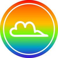 Wetterwolke kreisförmig im Regenbogenspektrum vektor