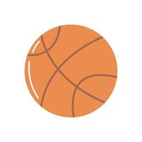 Basketballball, flache Vektorillustration auf weißem Hintergrund vektor