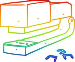 Regenbogen-Gradientenlinie Zeichnung Cartoon-Büro-Hefter vektor