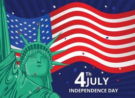 4. juli amerikanisches unabhängigkeitsgrußdesign vektor