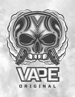 premiumklass utomjordisk huvudform vape lover community logotyp vektor