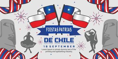 Outdoor-Banner zur Feier der Fiesta Patrias Chile vektor