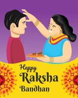 Veröffentlichen Sie Plakate und Anzeigen für soziale Medien auf dem Raksha Bandhan Square vektor