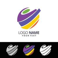 elegant och klassisk, färgstark logotypdesign för företag vektor