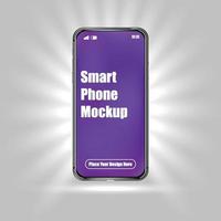 neuestes Smartphone mit violettem Bildschirm vektor