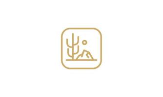minimalistisches Wüsten-Icon-Design... vektor