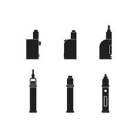 vape och ånga logotyp ikon rök vektor och uppsättning design för vapers vaping enhet och livsstil modern rökning