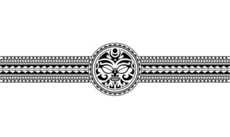 maori polynesischer tätowierungsrand stammesärmelmustervektor. samoanisches Armband Tattoo für Arm oder Fuß. vektor