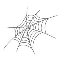 snygg vektorwebb för halloween på en vit bakgrund. vektor