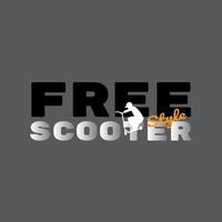 gratis stil skoter logotyp pro vektor