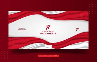 platt design Indonesien självständighetsdagen mall vektor