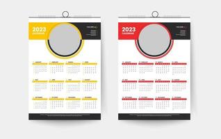 2023 einseitige Wandkalender-Designvorlage vektor