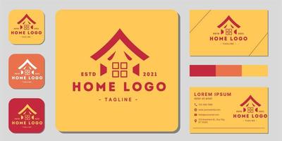 Home-Logo-Vektor. Logodesign, Symbol und Visitenkarte vektor