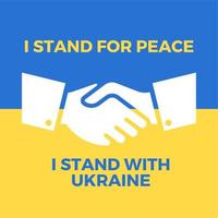stoppa kriget för ukrainska konceptbakgrund, ukrainska flaggan kärlek form be koncept vektorillustration. be om fred i Ukraina. rädda Ukraina från Ryssland. vektor