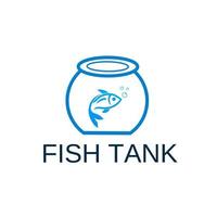 Illustrationsvektorgrafik von Fischen auf dem Tank perfekt für Logo-Vorlage-Konzept-Aquarium vektor