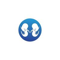 Nierenpflege-Logo entwirft Vorlagenvektor vektor