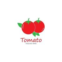 Tomaten-Logo-Design-Vorlage. vektor