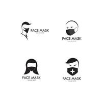 Gesichtsmasken-Logo-Design-Vektor vektor