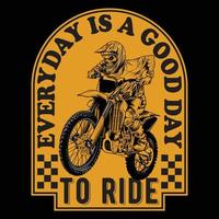 Motorrad-T-Shirt-Design vektor