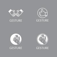 handgester och teckenspråk isolerade vektor