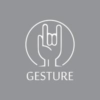 handgester och teckenspråk isolerade vektor