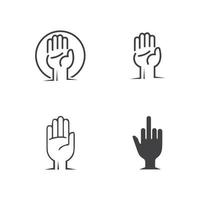 handgesten und zeichensprache isoliert vektor