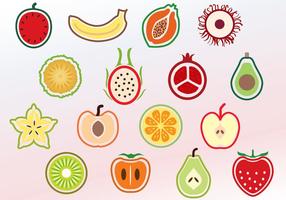 Geschnittene Früchte Vektoren