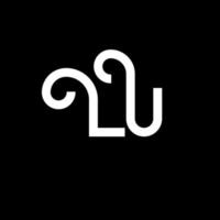 lu-Brief-Logo-Design. Anfangsbuchstaben Lu-Logo-Symbol. abstrakter buchstabe lu minimale logo-designvorlage. lu-Briefdesign-Vektor mit schwarzen Farben. Lu-Logo vektor