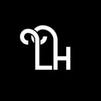 lh-Buchstaben-Logo-Design. Anfangsbuchstaben lh-Logo-Symbol. abstrakter buchstabe lh minimale logo-designvorlage. lh-Briefdesign-Vektor mit schwarzen Farben. lh-Logo vektor