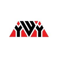 Ywy-Dreieck-Buchstaben-Logo-Design mit Dreiecksform. Ywy-Dreieck-Logo-Design-Monogramm. Ywy-Dreieck-Vektor-Logo-Vorlage mit roter Farbe. ywy dreieckiges Logo einfaches, elegantes und luxuriöses Logo. ywy vektor