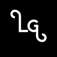 lg-Buchstaben-Logo-Design. Anfangsbuchstaben lg-Logo-Symbol. abstrakter Buchstabe lg minimale Logo-Designvorlage. lg-Briefdesign-Vektor mit schwarzen Farben. lg-Logo vektor